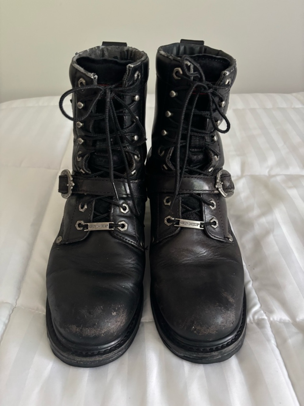 Harley Davidson Men’s Leather Motorcycle Boots Size 8 1/2